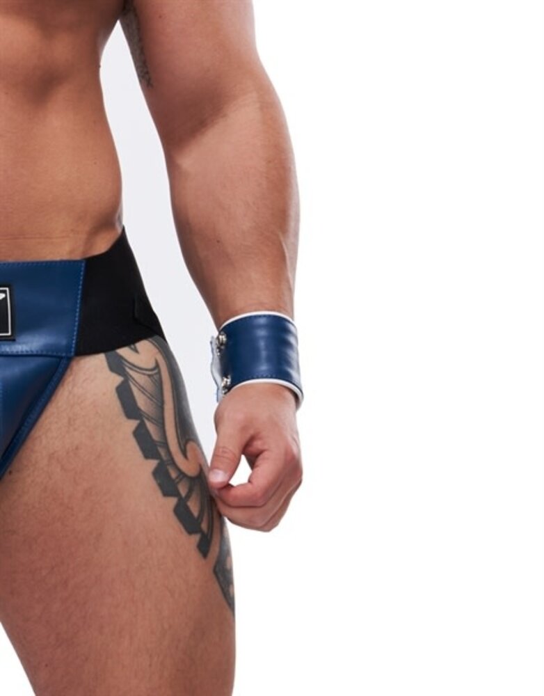 MisterB Pols Portemonnee - Blauw / Wit