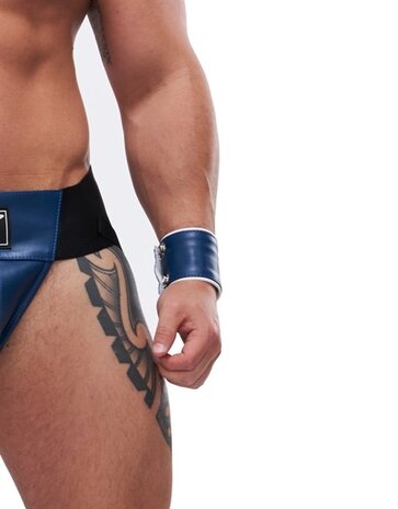 MisterB Pols Portemonnee - Blauw / Wit