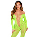 Leg Avenue Open Kruis Bodystocking zonder Voeten - Neon geel - one size