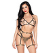 Leg Avenue Luxe 3-Delige Harness & Parelstring Set - one size