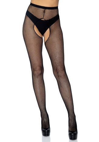 Leg Avenue Visnet Panty met Open Kruis - one size