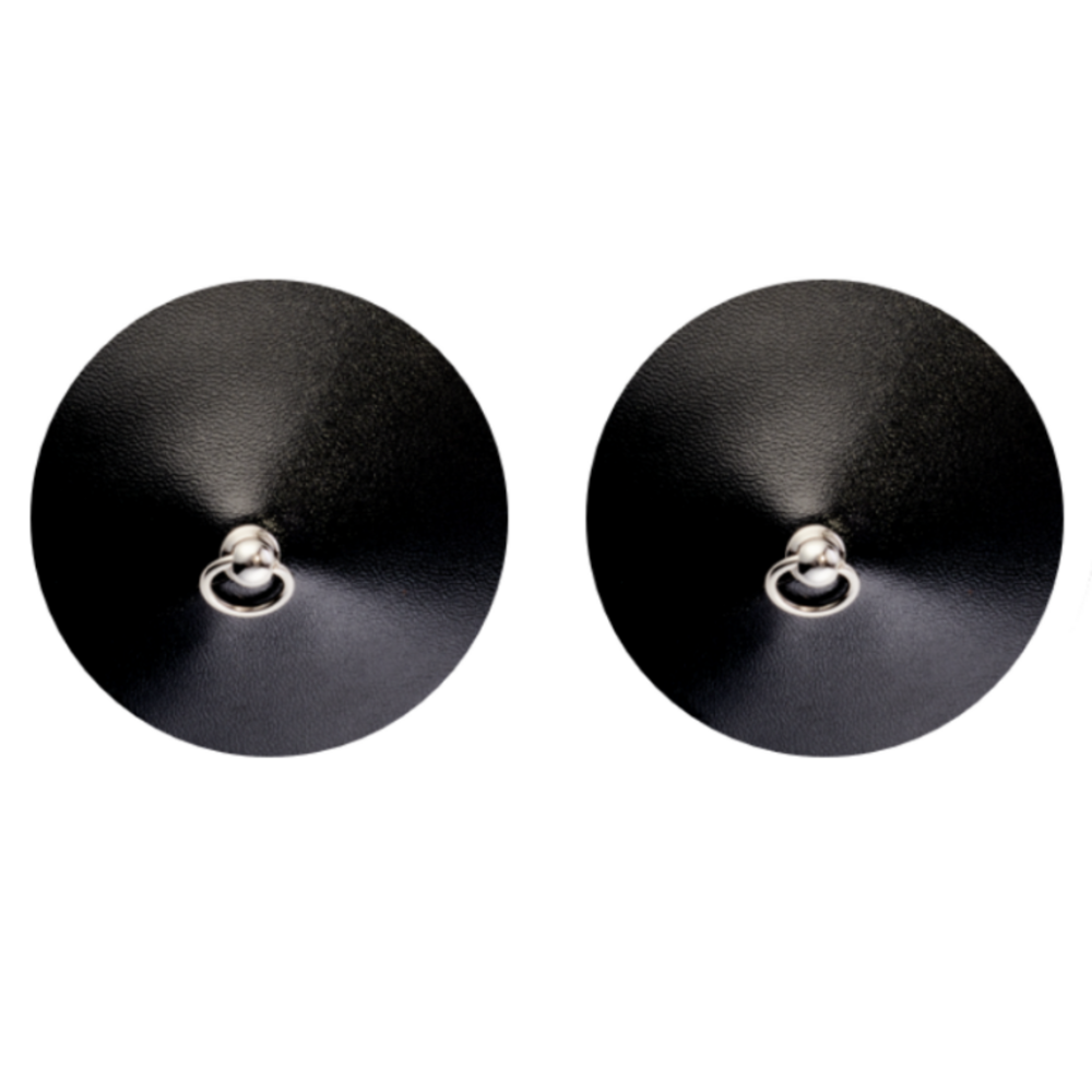 Kinky Diva Tepelplakkers Imitatieleer met Zilveren Ring Kinky Diva Tepelplakkers Imitatieleer met Zilveren Ring