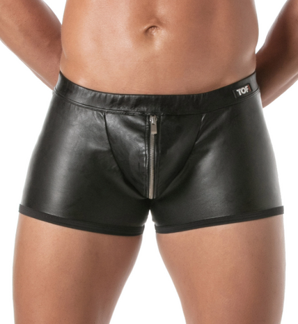 TOF Paris Kinky Zipped Boxer PU Leer