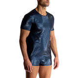 Manstore T-Shirt Blauw Waterdrops M2517 Manstore T-Shirt Blauw Waterdrops M2517