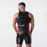 Locker Gear Imitatie Leren Tanktop Puncholes Rood