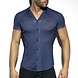 ES Collection Blouse Slim Fit Navy Blauw ES Collection Blouse Slim Fit Navy Blauw