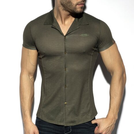 ES Collection Blouse Slim Fit Khaki