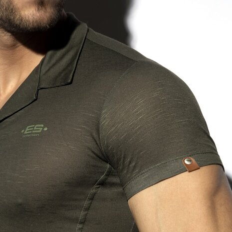 ES Collection Blouse Slim Fit Khaki