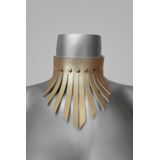 VoyeurX Halsband Fringe Goud Leer VX
