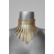 VoyeurX Halsband Fringe Goud Leer VX