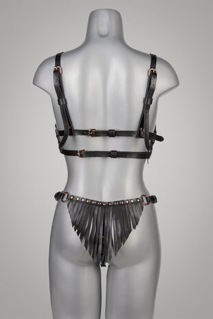 VoyeurX String Fringe Geel Gouden Afwerking