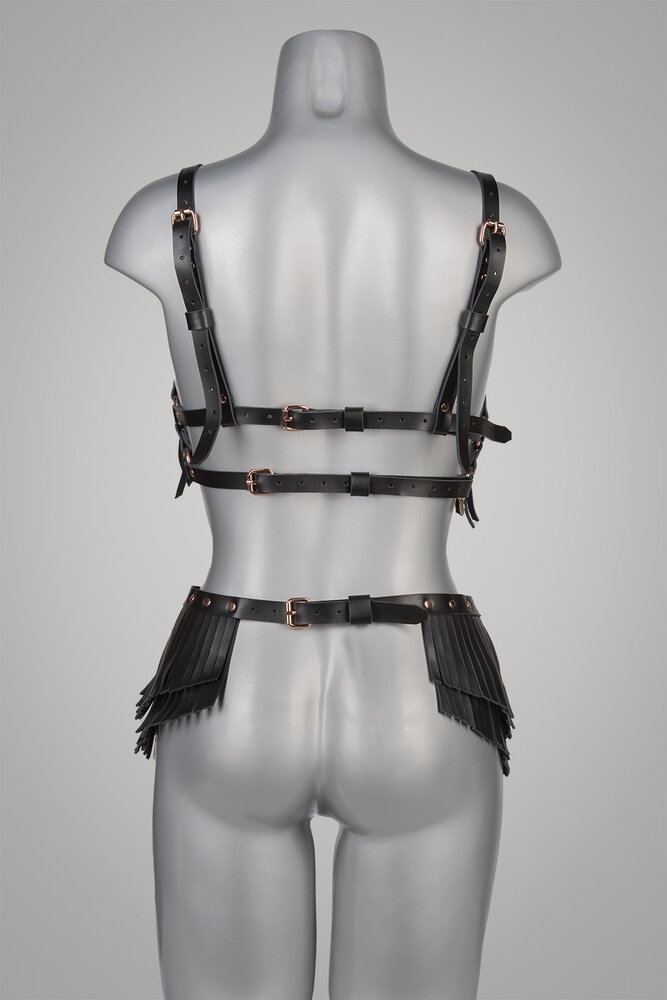 VoyeurX Harnas Fringe Rose Goud
