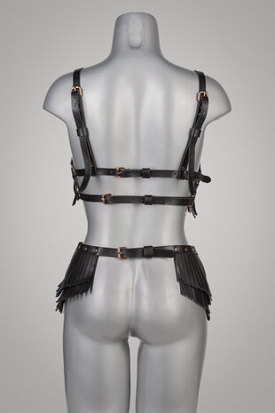 VoyeurX Harnas Fringe Rose Goud