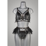 VoyeurX Harnas Fringe Rose Gouden Afwerking