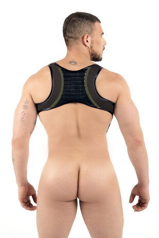 ROK Harnas met Cockring Extensie Zwart/Groen