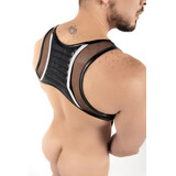 ROK Harnas met Cockring Extensie Zwart/Wit ROK Harnas met Cockring Extensie Zwart/Wit