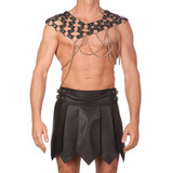 Bizonder Schouderstuk Leer en Kettingen Sch11