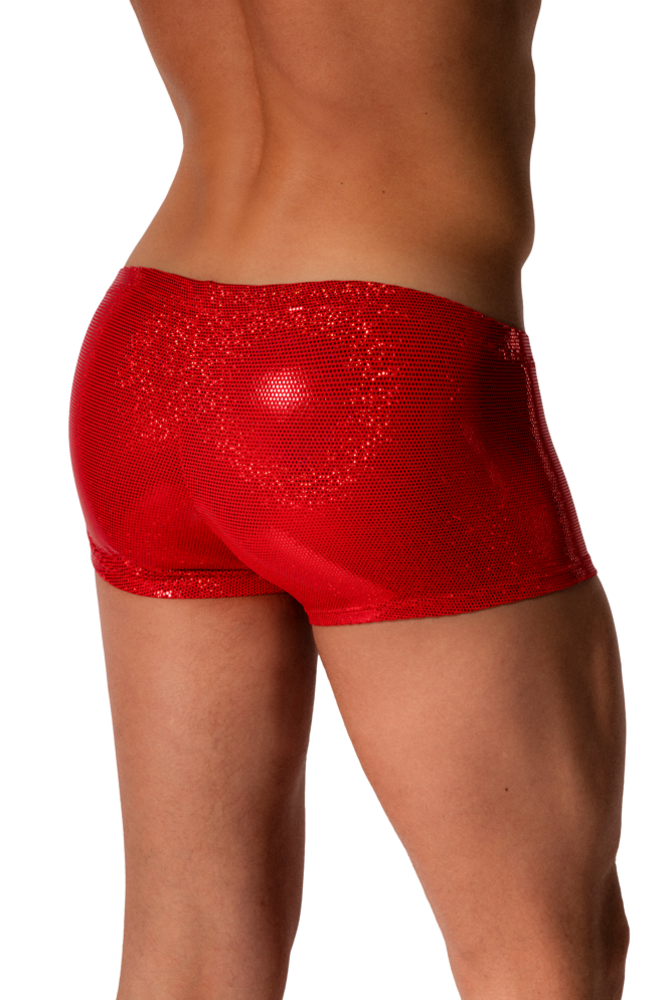 Manstore boxer glitter rood M2575