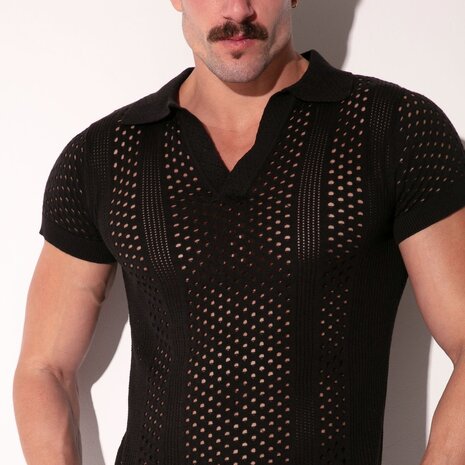 Code22 Zwarte Mosaic Polo