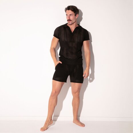 Code22 Zwarte Mosaic Polo