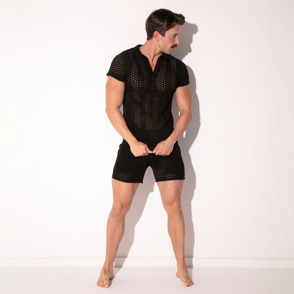 Code22 Zwarte Mosaic Polo