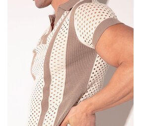 Code22 Off White Mosaic Polo