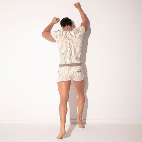 Code22 Off White Mosaic Polo