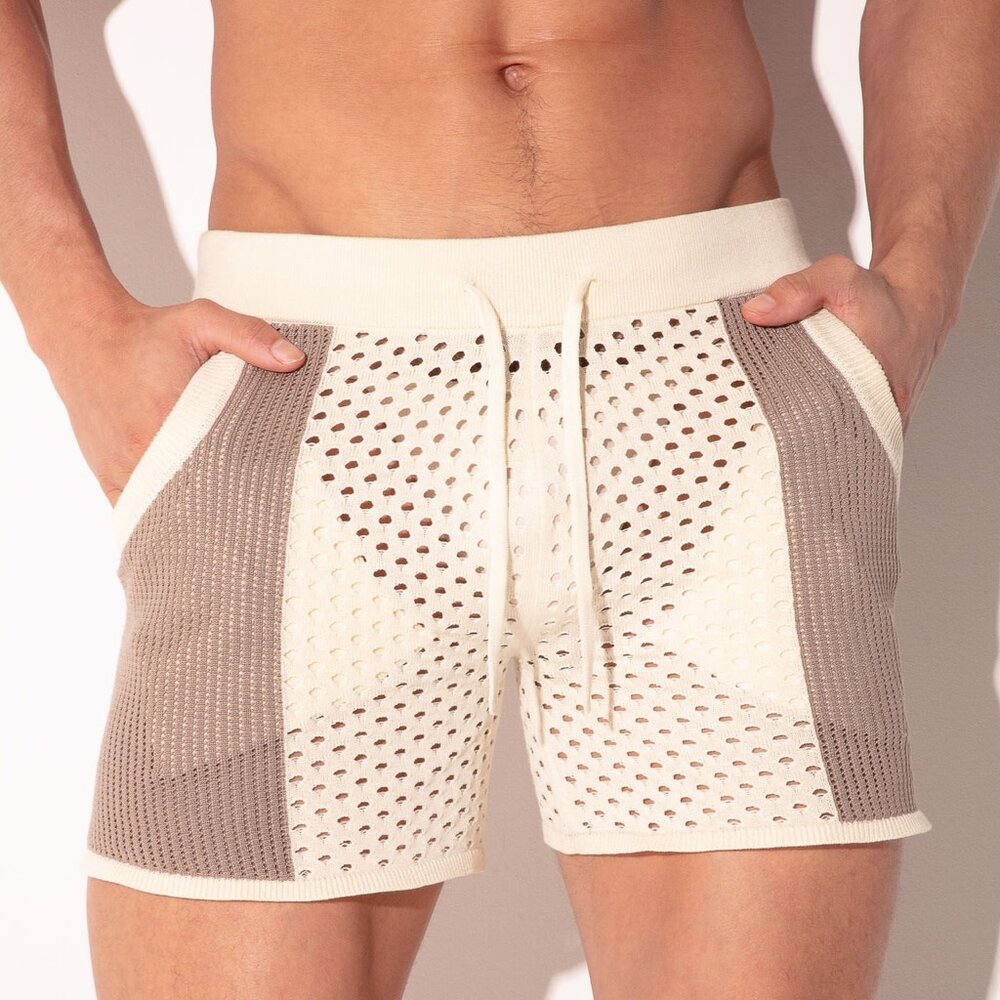 Code22 Off White Mosaic Short