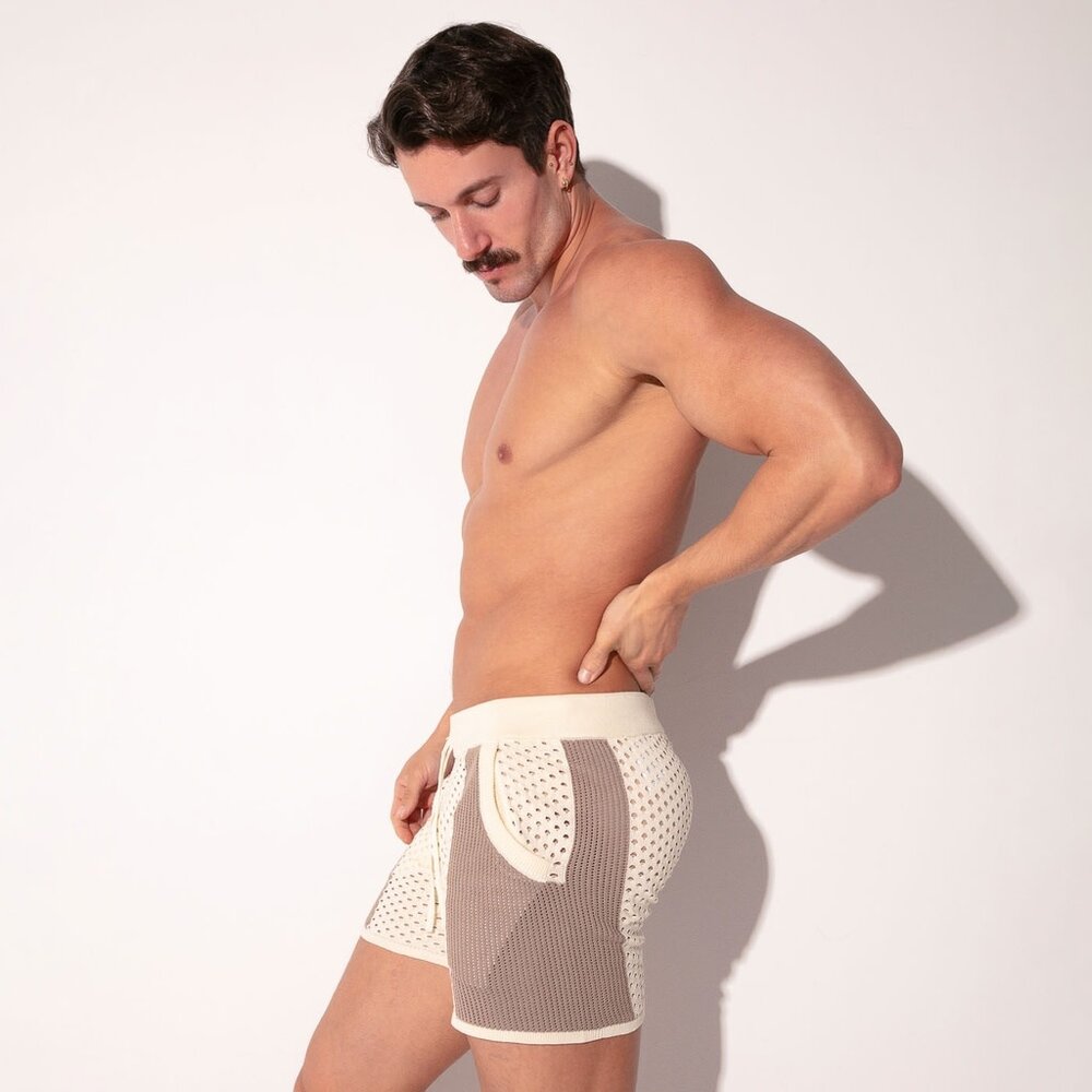 Code22 Off White Mosaic Short