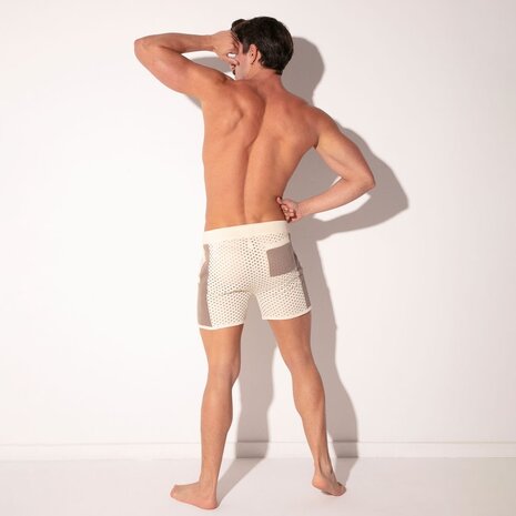 Code22 Off White Mosaic Short