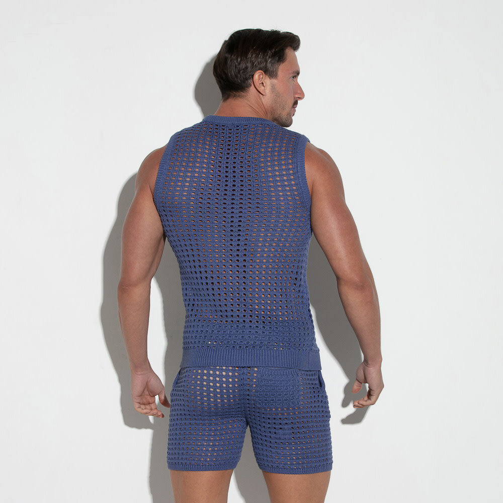 Code22 Diamond Tanktop Blauw