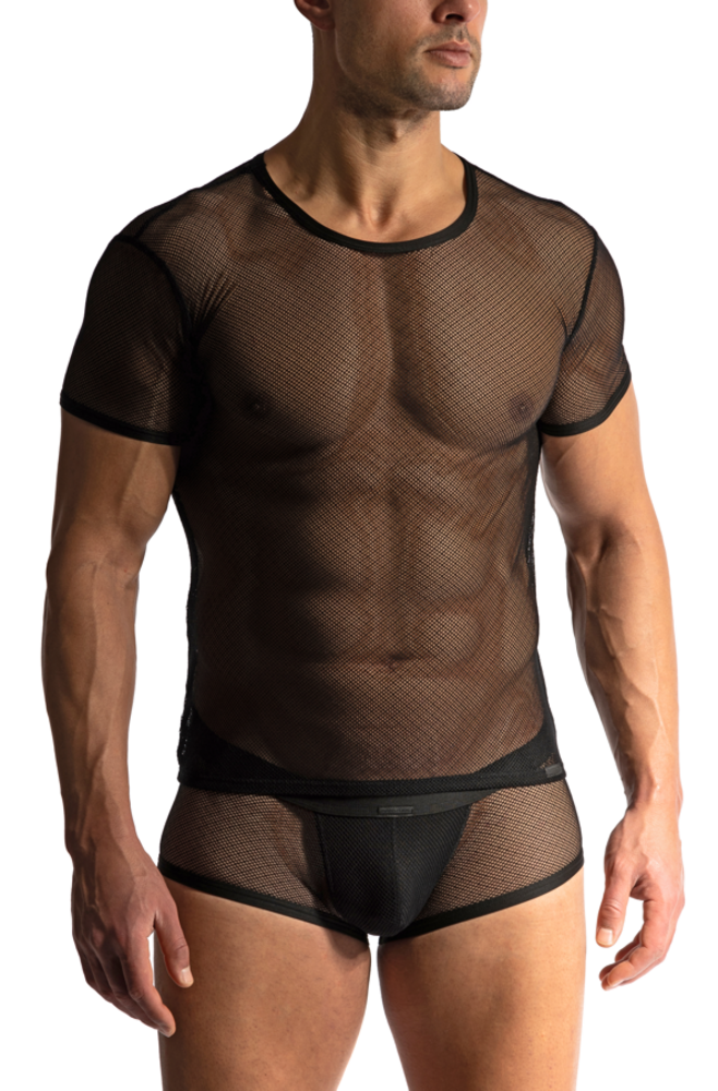 Manstore Mesh Casual T-shirt zwart M2424