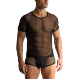 Manstore Mesh Casual T-shirt zwart M2424