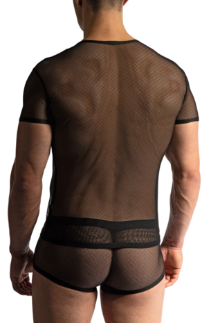 Manstore Mesh Casual T-shirt zwart M2424