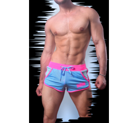 AssTricks Short Blue/ N. Pink