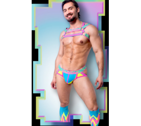 AssTricks Harnas N.Pink/ N. Yellow/ Aqua