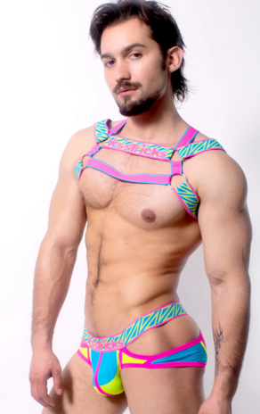 AssTricks Harnas N.Pink/ N. Yellow/ Aqua