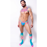AssTricks Sokken N. Pink/ N. Yellow /Aqua