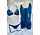 Bikini Broekje met beenbanden Blauw/ Trans Blauw - XS -S -M