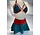 Latex Rokje  Rood/Turquise Design - L/XL