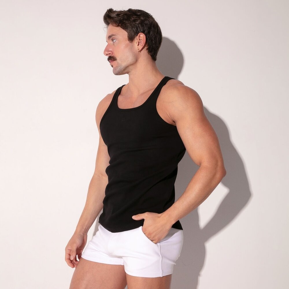 Code22 Rib Tanktop Zwart Code22 Rib Tanktop Zwart