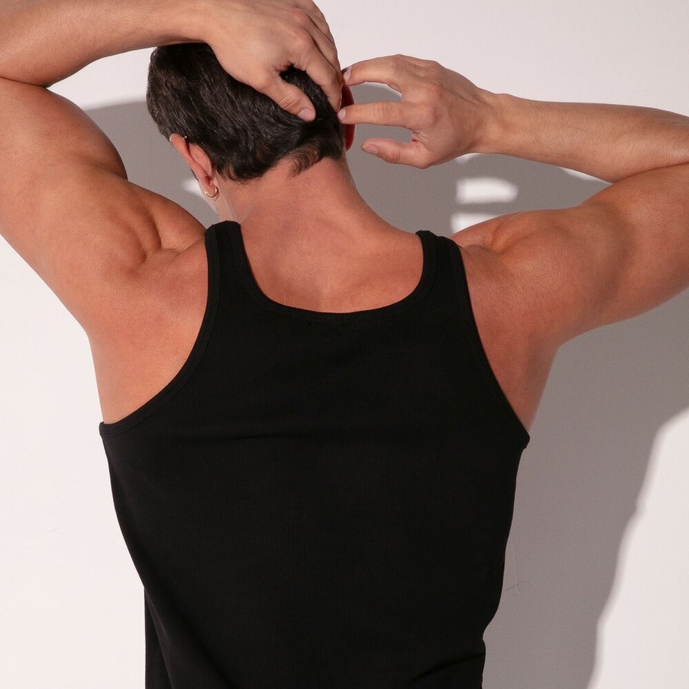 Code22 Rib Tanktop Zwart Code22 Rib Tanktop Zwart