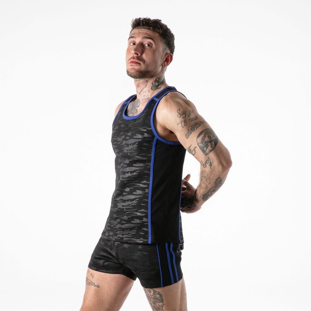 Locker Gear Military Tanktop Blauw Locker Gear Military Tanktop Blauw