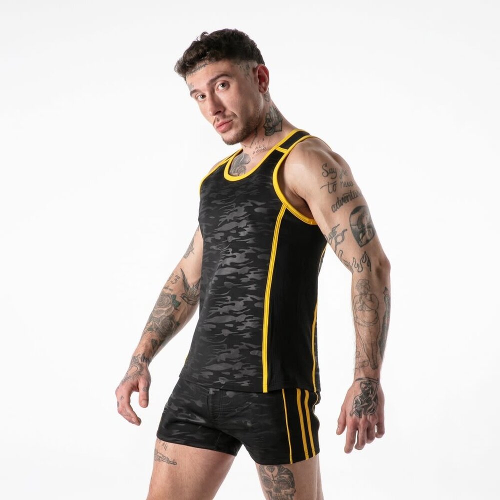 Locker Gear Military Tanktop Geel Locker Gear Military Tanktop Geel