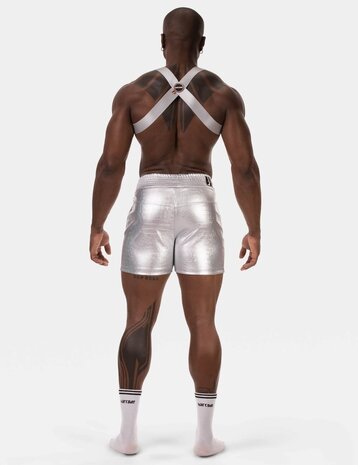 Barcode Berlin PU Leren Short Zilver Aligo