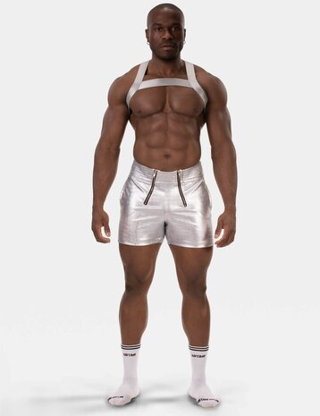 Barcode Berlin PU Leren Short Zilver Aligo