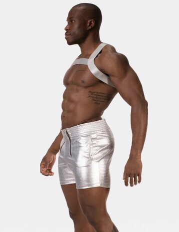 Barcode Berlin PU Leren Short Zilver Aligo