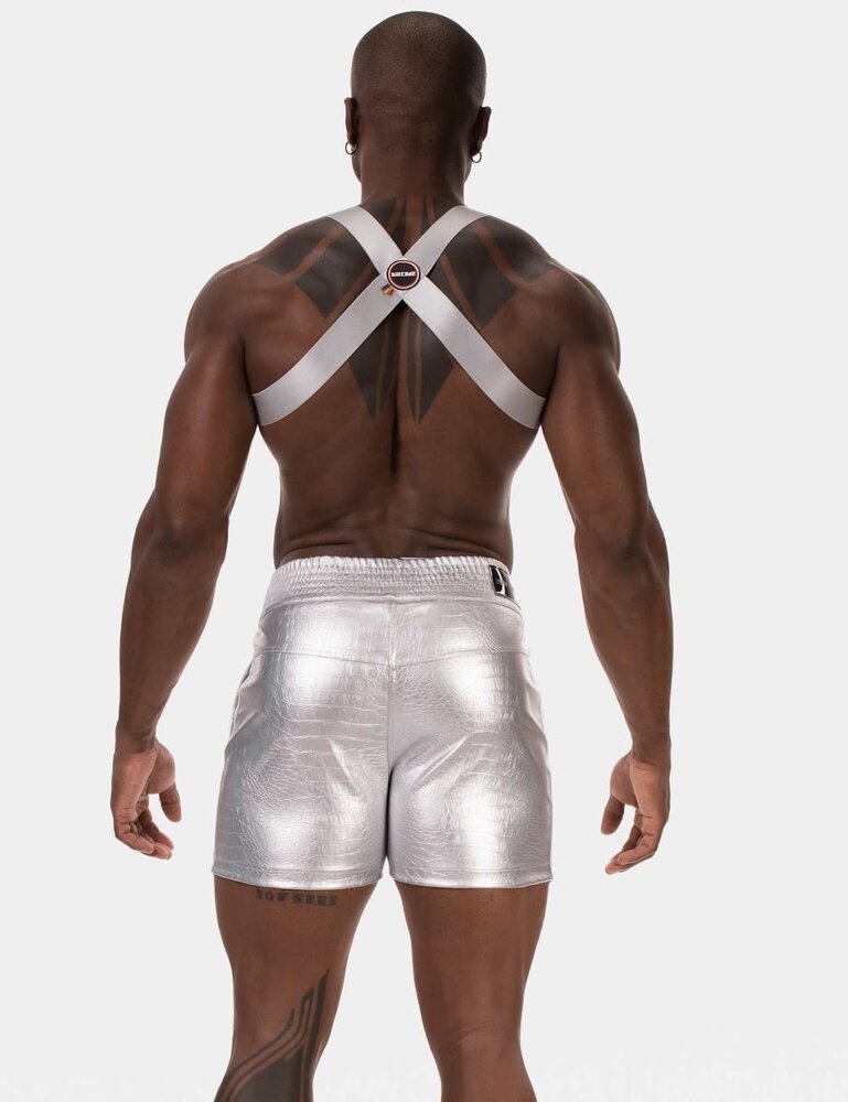 Barcode Berlin PU Leren Short Zilver Aligo