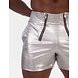 Barcode Berlin PU Leren Short Zilver Aligo