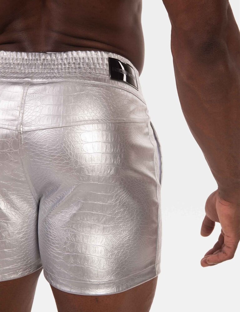 Barcode Berlin PU Leren Short Zilver Aligo